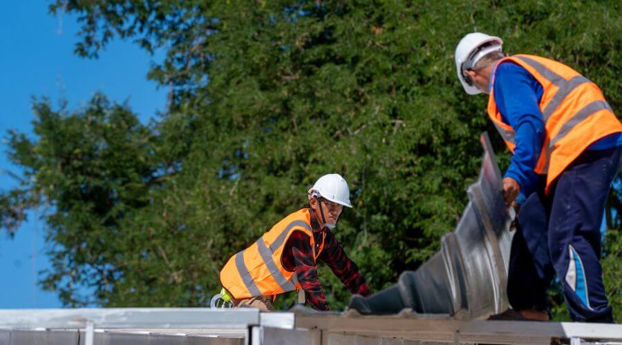 Roof repair in Saint Mary Of The Woods, IN